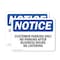 Signmission No Loitering OSHA Notice Sign, Vinyl Decal, 7in W x 5in L, 2PK OS-2PACK-NS-D-57-L-17049 - alternate 1